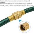 thumbnail image 4 of 2Pcs Garden Hose Connector, Brass Double Female Swivel Fitting with Washers Gold, 4 of 4