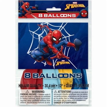 Ballons en latex Spider-Man 30,5 cm, 8 ct