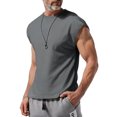 thumbnail image 2 of Timegard Mens Tank Top Cap Sleeve Crewneck Solid Color Shirts Summer Casual Lightweight Basic Tee, 2 of 7
