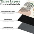 thumbnail image 4 of Office Chair Mat for Hardwood & Tile Floor,Boho Abstract Leaves 60"x48" Computer Chair Mat for Rolling Chairs Carpet, Under Desk Non Slip Gaming Rug, Low-Pile Rubber Backing Large Protector Mat, 4 of 4