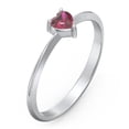 thumbnail image 3 of Bague Pierre de Naissance en Forme de Cœur - Rubis (Juillet), 3 of 6