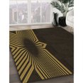thumbnail image 3 of Ahgly Company Tapis d'Intérieur Lavable à la Machine, Carré, Transitionnel, Rouge Brun, Tapis de Zone, 6 Pieds Carré, 3 of 7