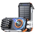 thumbnail image 2 of TUTT Solar Power Bank 30,000mAh Rugged Magnetic Wireless Power Bank | MagSafe Built-in Cable, Flashlight | USB-C/Lightning/Micro-USB S5, 2 of 10