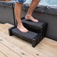thumbnail image 2 of Vinyl Works Plastic Steps, 29" Multipurpose Indoor/Outdoor 2 Step Ladder, Black, 2 of 5