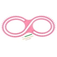 thumbnail image 2 of 8 Shaped Knitting Loom Set Long Knitting Board Weave Loom Craft Yarn DIY Pink, 2 of 8