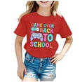 thumbnail image 1 of PMVFHDE T-Shirts Graphiques pour Filles, Manches Courtes, Col Rond, Lumineux et Confortable, Rouge, 6-7 Ans, 1 of 4