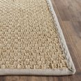 thumbnail image 3 of SAFAVIEH Natural Fiber Collection 2'6" x 6' Black NF114C Border Basketweave Seagrass Runner Rug, 3 of 3