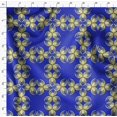 thumbnail image 4 of Soimoi Blue Velvet Fabric Florals Floral Decor Fabric Printed Yard 58 Inch Wide, 4 of 6