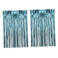 thumbnail image 3 of Abbracc 2 Pcs Rideaux à Franges en Aluminium Décoration pour Célébration Fête Performance sur Scène Bleu Clair, 3 of 9