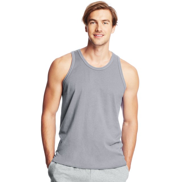 Hanes X-Temp Men`s Performance Tank, M, Light Steel