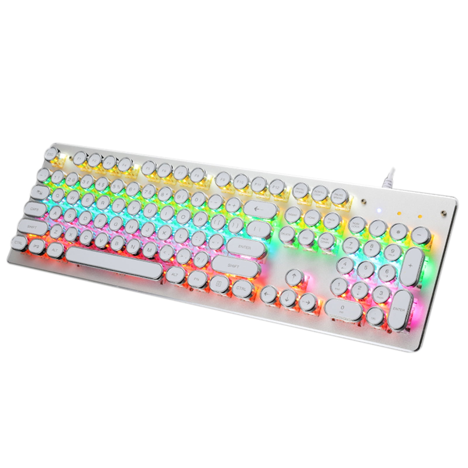 Amdohai Illuminated Mechanical Keyboard 104 Keys Gaming Keyboard USB Powered Operated 9 Vivid Effects for Computer Laptop E-sports Trip Travel Portable