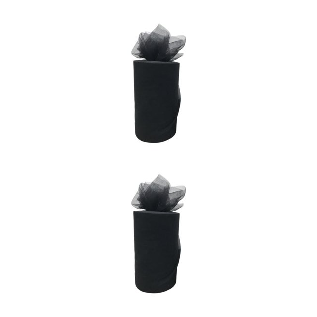 mmirethe Wedding Party Decorations Easy To And Clean Tulle Coil Easy To Ad Clean Tulle Coil For DIY Wedding black 2Set
