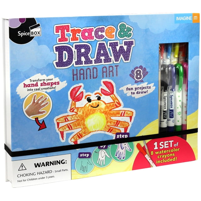 SpiceBox Children's Art Kits Imagine It Trace & Draw Hand Art Age Range 8+