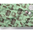thumbnail image 3 of Soimoi Poly Georgette Fabric Tea & Coffee Cups Print Fabric by the Yard 42 Inch Wide, 3 of 3