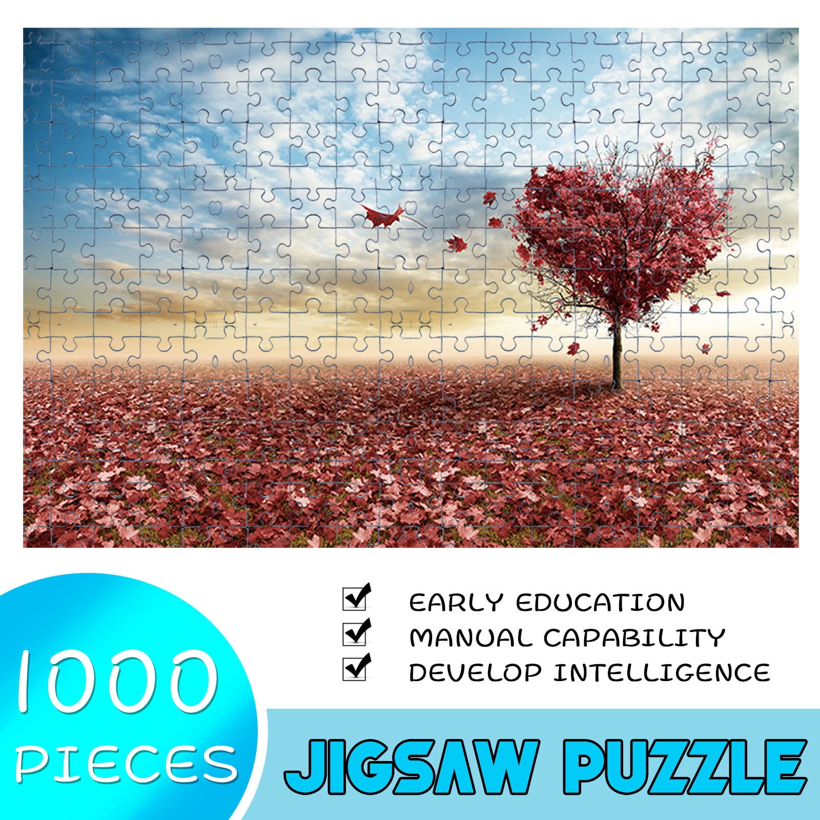 HUASHENG Puzzles Piece Puzzle Interesting 29.5x19.6 Game 1000 Inch Toys Adults Puzzle Toy