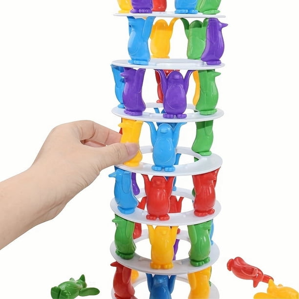 Jeu De Pingouins Empilables – Mur De Briques à Pousser – Pour Enfant Dès 3 Ans – 2 à 4 Joueurs