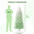 thumbnail image 4 of Pencil Christmas Tree Artificial Slim Xmas Trees Skinny Decorations Fake Flockeds Pink Gradient, 4 of 7