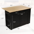 thumbnail image 2 of Rolling Kitchen Island with Drop Leaf Countertop, Charging Station & Ample Storage 47.2 in Mobile Kitchen Cart On Wheels with Pull Out Shelves, Drawers, Spice Rack & Organizer Divider, 2 of 7