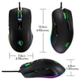 thumbnail image 2 of Souris USB-C Type C Ergonomique Filaire Souris RGB Optique, 2 of 6