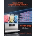 thumbnail image 2 of KFFKFF Commercial Slushy Machine, 12Lx3 Triple Tank Frozen Drink Machine, 144 Cups Stainless Steel Margarita Smoothie Frozen Drink Maker, Slushie Maker, 2 of 9
