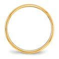 thumbnail image 3 of Bague de Mariage Demi-Rond en Or Jaune 14k Poli Solide Gravable 2mm Demi-Rond Taille 7.5 Bijoux Cadeaux pour Femmes, 3 of 4