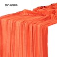 thumbnail image 2 of Semi-Sheer Gauze Table Runner Tablecloth Cheesecloth Dining Wedding Party Decor, 2 of 9