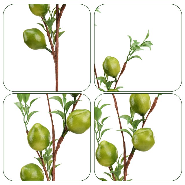 60CM Simulation Citron Fruits Branches Maison Ingénierie Intérieure Décoration Simulation Fruit Ornement (Vert)