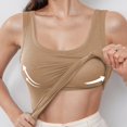 thumbnail image 2 of HNMKIU Longline Tank Tops For Leggings Women's Plus Size Solid Ribbed U Neck Tank Top With Built In Pads For Summer, 2 of 4