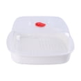 thumbnail image 1 of Microwave Oven Steamer for Quick Meals Stackable Vegetable Steamer with Lid Micro Cookware Heating Bowl for Kitchen Cooking Dish Lunch, 1 of 8