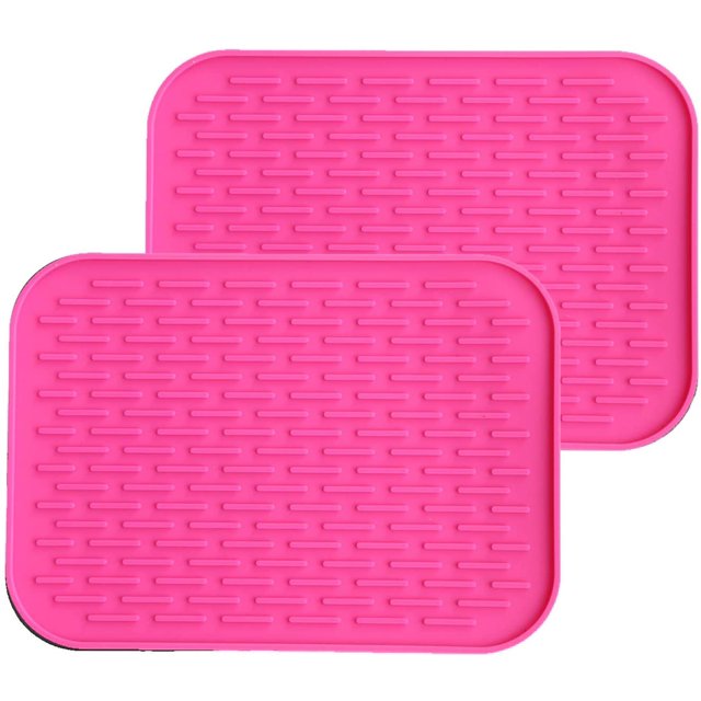 DAMAIE 2pcs Silicone Dish Drying Mat Mat Heat & Resistant Mat Easy Clean Dishwasher Safe Eco-Friendly