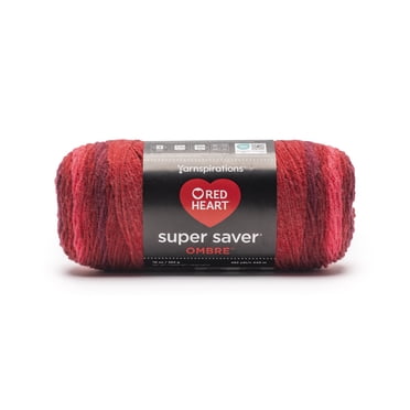 Red Heart® Super Saver Ombre™ #4 Worsted (Medium) Acrylic Yarn, Tomato 10oz/283g 482 Yards
