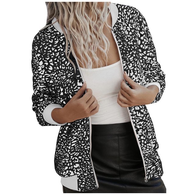 IROINID Veste à Fermeture Éclair pour Femmes à Manches Longues Outwear, T-Shirt Ample à Col Rond Blouse d'Automne