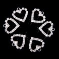 thumbnail image 4 of Bunblic 20x Coeur en Forme de Strass Pendentifs DIY Collier Passe-Temps Bijoux Fantaisie, 4 of 8