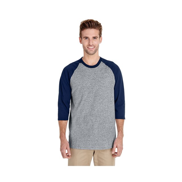 G5700 Gildan T-Shirt Raglan 3/4 pour Homme en Coton Épais, Style G5700
