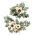 thumbnail image 3 of Abbracc 2 Pieces Artificial Wreath Artificial Floral Swag Simulation Garland Flower Swag I, 3 of 9