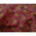 thumbnail image 4 of oneOone Silk Tabby Fabric Leaves & Floral Block Printed Fabric 1 Yard 42 Inch Wide, 4 of 4
