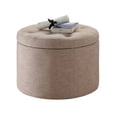 thumbnail image 3 of Convenience Concepts Designs4Comfort Round Ottoman in Beige Fabric, 3 of 5
