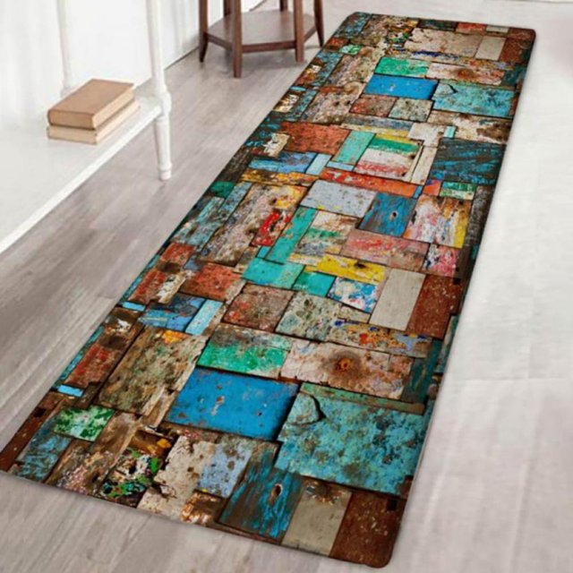 Non-Slip Floor Mat Absorbent Bathroom Mat Thickened Flannel Memory Foam Absorbent Pad Living Room Mat Living Room Print Home Mat Kitchen Entrance Rug