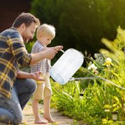 Watering Can, EDHITNR 2L Stainless Steel Long Spout Watering Pot, Large Capacity Indoor Outdoor Garden Watering Can with Removable Spray Head, White