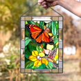 thumbnail image 1 of Suspensions Teintées, Vitrail Décoratif en Forme de Fleur, Fait à la Main, Papillon, 1 of 7