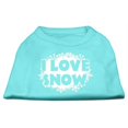 thumbnail image 1 of I Love Snow T-Shirts Sérigraphiés Aqua S (10), 1 of 1