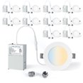 thumbnail image 1 of LUMINEPTIC 4 Inch 10 Pack 5CCT Dimmable Slim Recessed LED Pot Lights, Selectable Colors, Bathroom & Damp Locations, 1 of 6