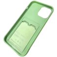 thumbnail image 3 of Étui iPhone 11 Pro Max avec Porte-Cartes en Silicone Liquide Souple Résistant aux Rayures, Étui de Protection pour Appareil Photo avec Objectif Coulissant pour Apple iPhone 11 Pro Max, 3 of 5