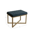 thumbnail image 3 of HomePop Modern Style Metal Bench with Velvet Seat in Dark Blue Finish, 3 of 11