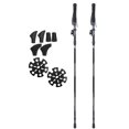 thumbnail image 3 of Bâtons de Marche Télescopiques, 1 Paire 130cm Pliable, Verrou Intérieur Noir pour Randonnée Marche Alpinisme, 3 of 8