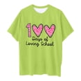 thumbnail image 4 of LUOGENLI T-Shirt pour Filles Enfants Mode Décontractée Imprimé Col Rond Ample Manches Courtes T-Shirt Haut Chemises d'Été pour Filles 2025 Vert Clair 3-4 Ans, 4 of 4
