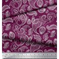 thumbnail image 3 of Soimoi Polyester Crepe Fabric Paisley Block Print Sewing Fabric Yard 42 Inch Wide, 3 of 3