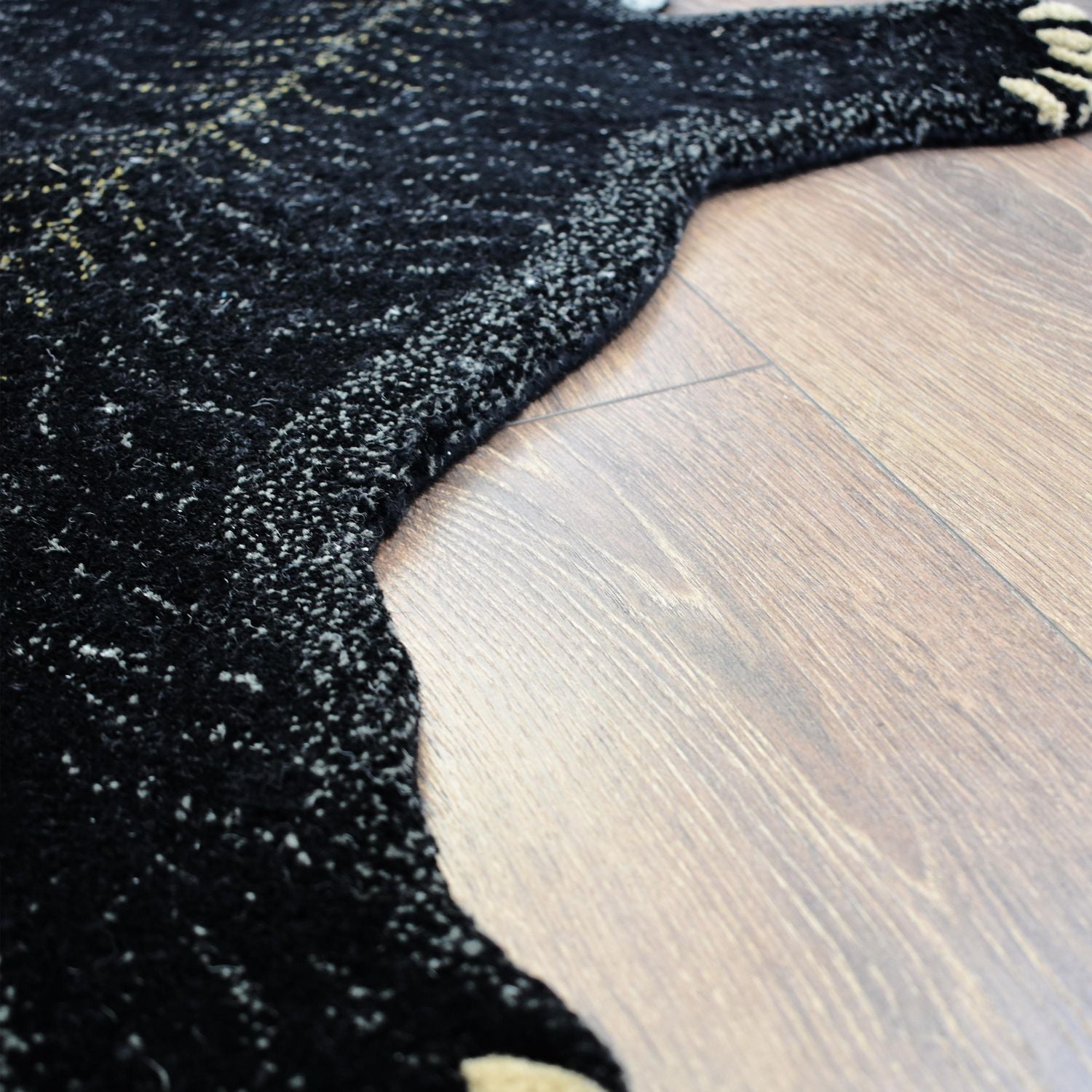 Tapis d'ours noir de Fabstyles, tapis de chiffon de zone pour le salon, le couloir, le patio, la chambre à coucher