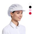 thumbnail image 1 of TOPTIE Short Brim Chef Hat for Women - Adjustable, Breathable Hair Net for Kitchen Cooking, Food Service, Working-Black, 1 of 8