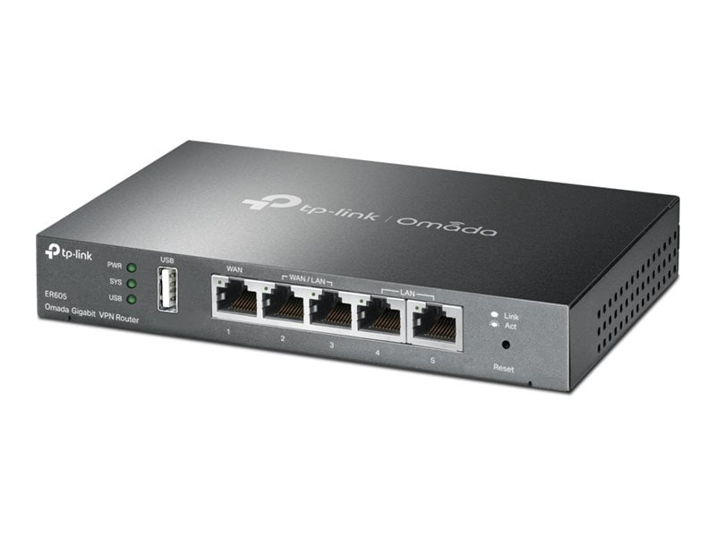 TP-Link ER605 | Multi-WAN Wired VPN Router | Up to 4 Gigabit WAN Ports | SPI Firewall SMB Router | Omada SDN Integrated | Load Balance | Lightning Protection | Limited Lifetime Protection